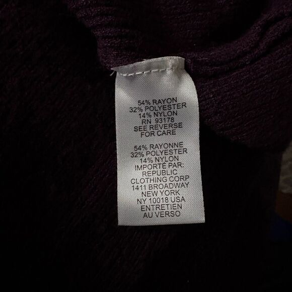 Workshop Republic Clothing Deep Purple Cowl Neck Sweater - Picture 6 of 7